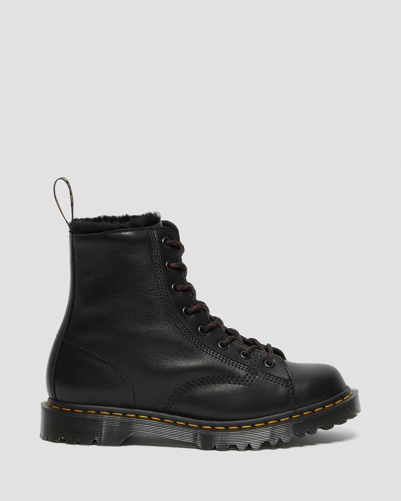 Dr Martens Barton Made in England Shearling Forede Læder Vinterstøvler Herre Sort | DK 573SGL